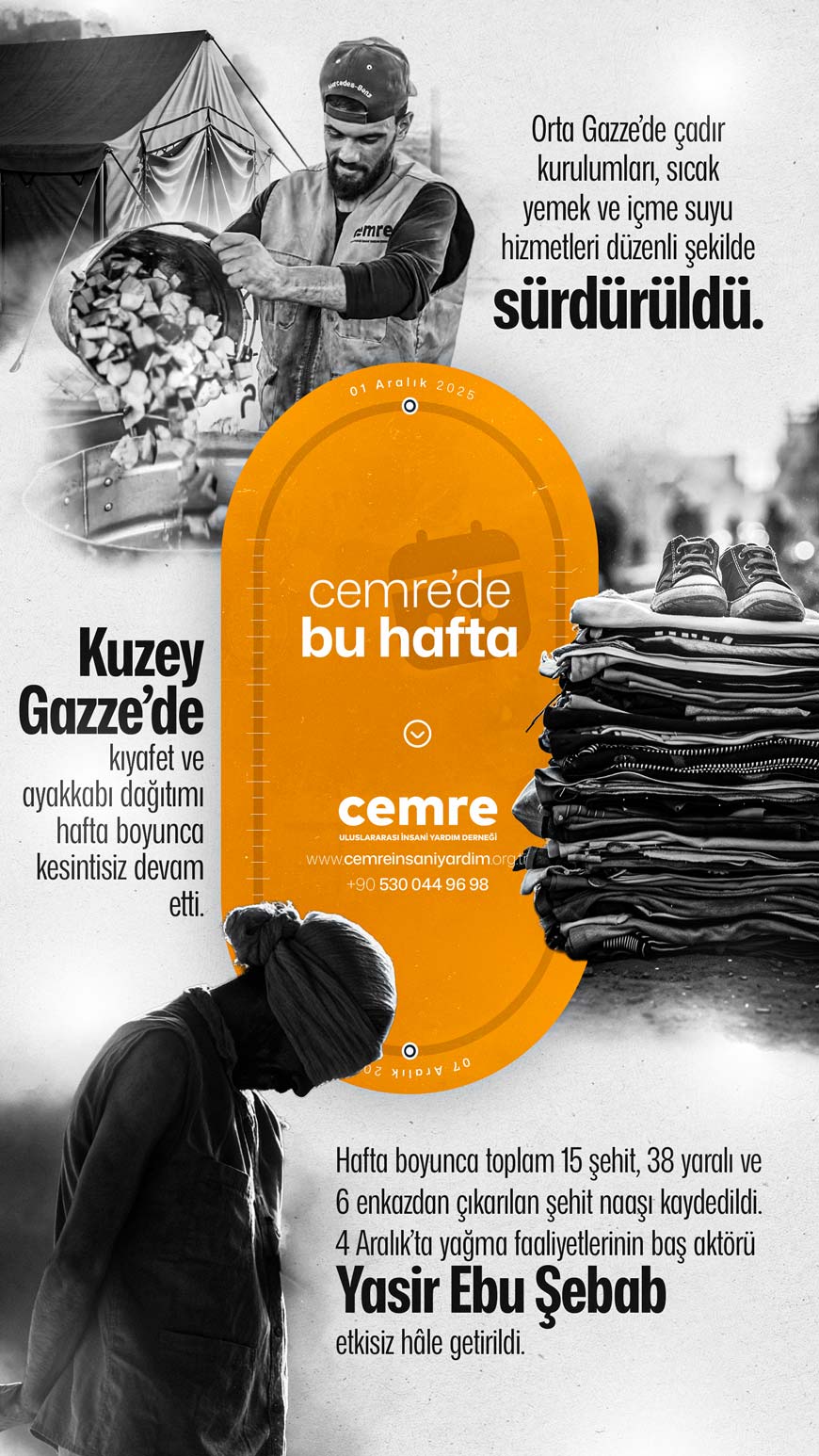 Cemre'de Aralık İlk Hafta: Gazze'de Kış Yardımları
