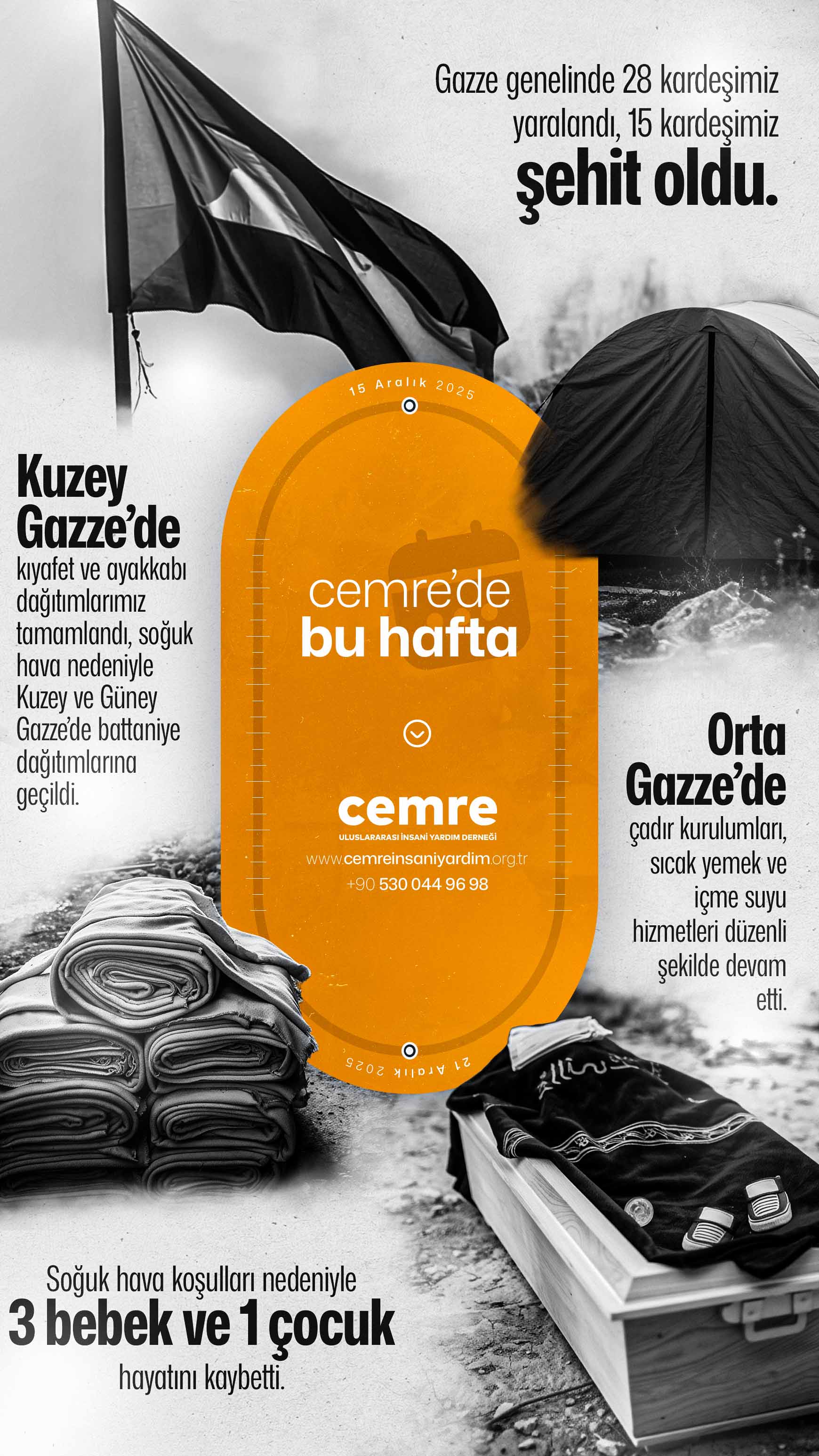 Cemre'de Aralık Üçüncü Hafta: Kış Yardımları Devam Ediyor